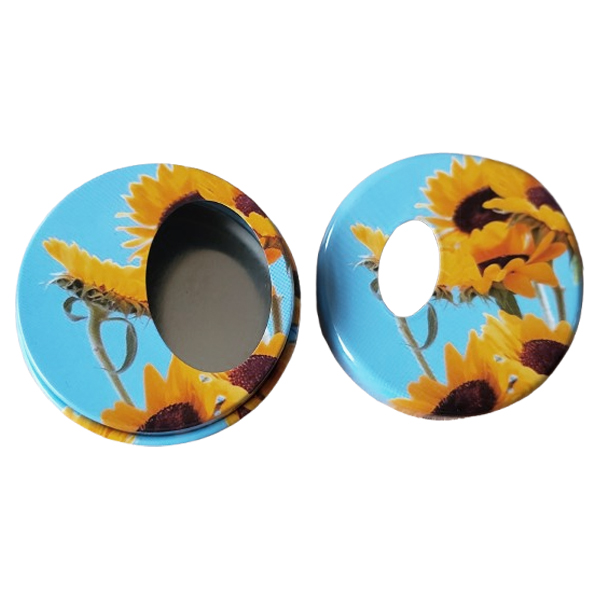 Zakasbakje 6 zonnebloemen - met draaideksel