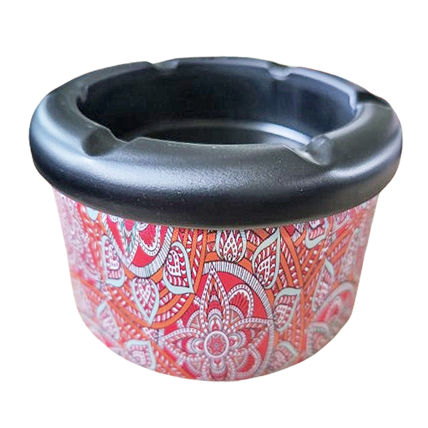 Asbak mandala rozerood, oranje, mint