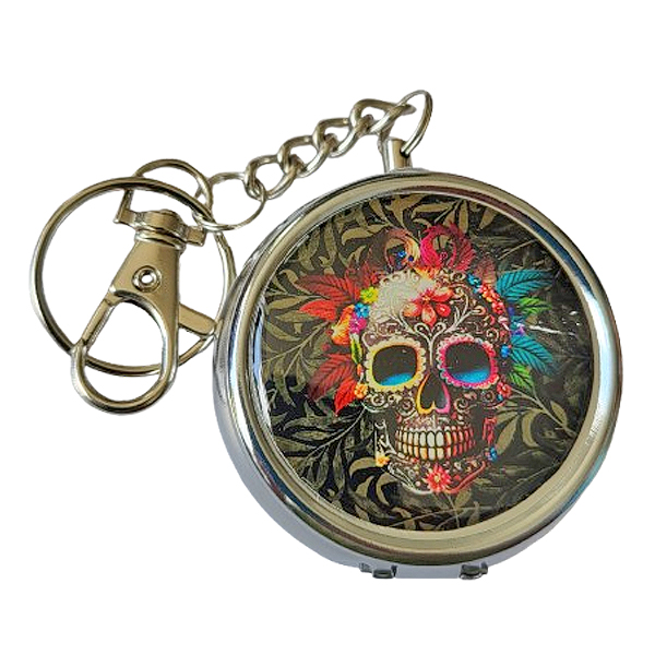 Zakasbakje skull met bladeren