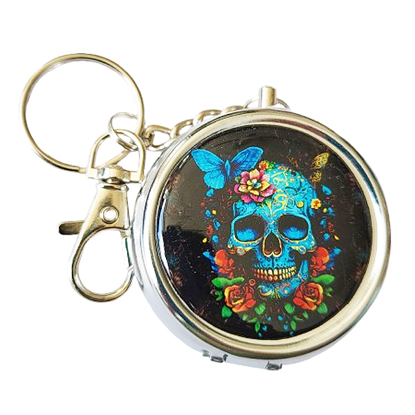 Zakasbakje skull met vlinders