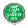 Zakasbakje keep calm and smoke on - groen