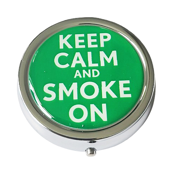 Zakasbakje keep calm and smoke on - groen