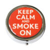 Zakasbakje keep calm and smoke on - rood