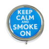 Zakasbakje keep calm and smoke on - blauw