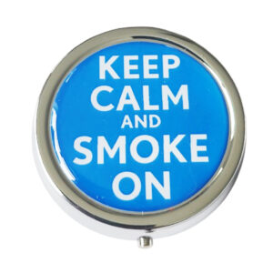 Zakasbakje keep calm and smoke on - blauw