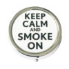 Zakasbakje keep calm and smoke on - wit