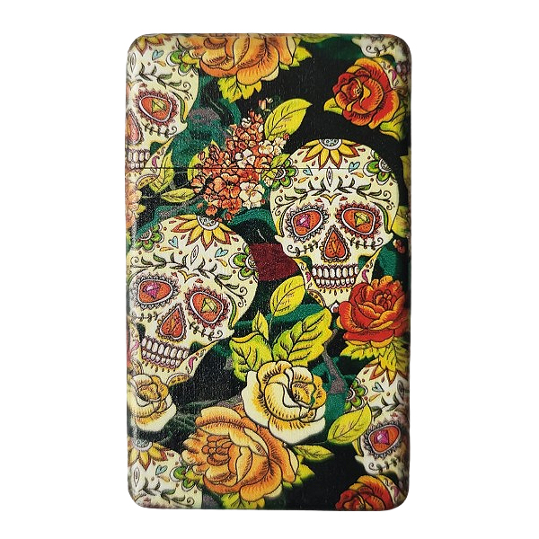 Aansteker skull geel, groen en rood