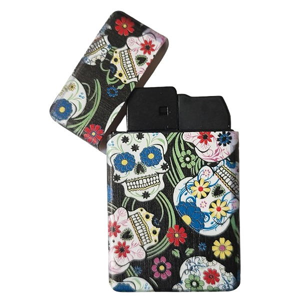 Aansteker skulls en bloemen