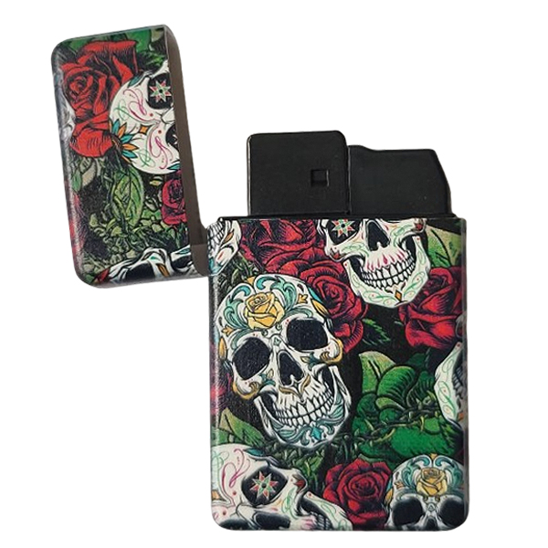 Aansteker skulls en rozen