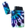 Aansteker tie dye blauw, groen, paars, wit, zwart
