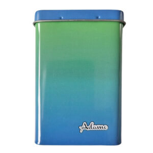 Mooie blauw met groen sigarettenblikje voor ongeveer 20 sigaretten