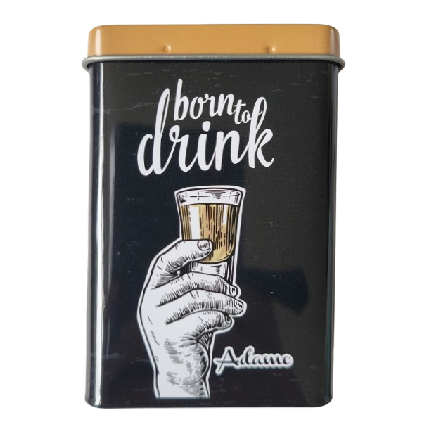 sigarettenblikje born to drink