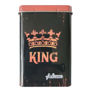 Sigarettenblikje king Leuk blikje voor ongeveer 20 sigaretten met de tekst kring en een kroon.